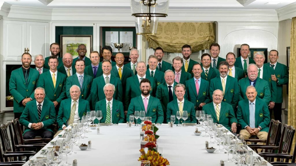 33 Masters legends pose for Jon Rahm’s Champions Dinner photo